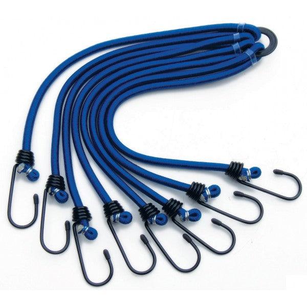 Heavy-Duty Luggage Elastics with 8 Vinyl-Coated Steel Hooks