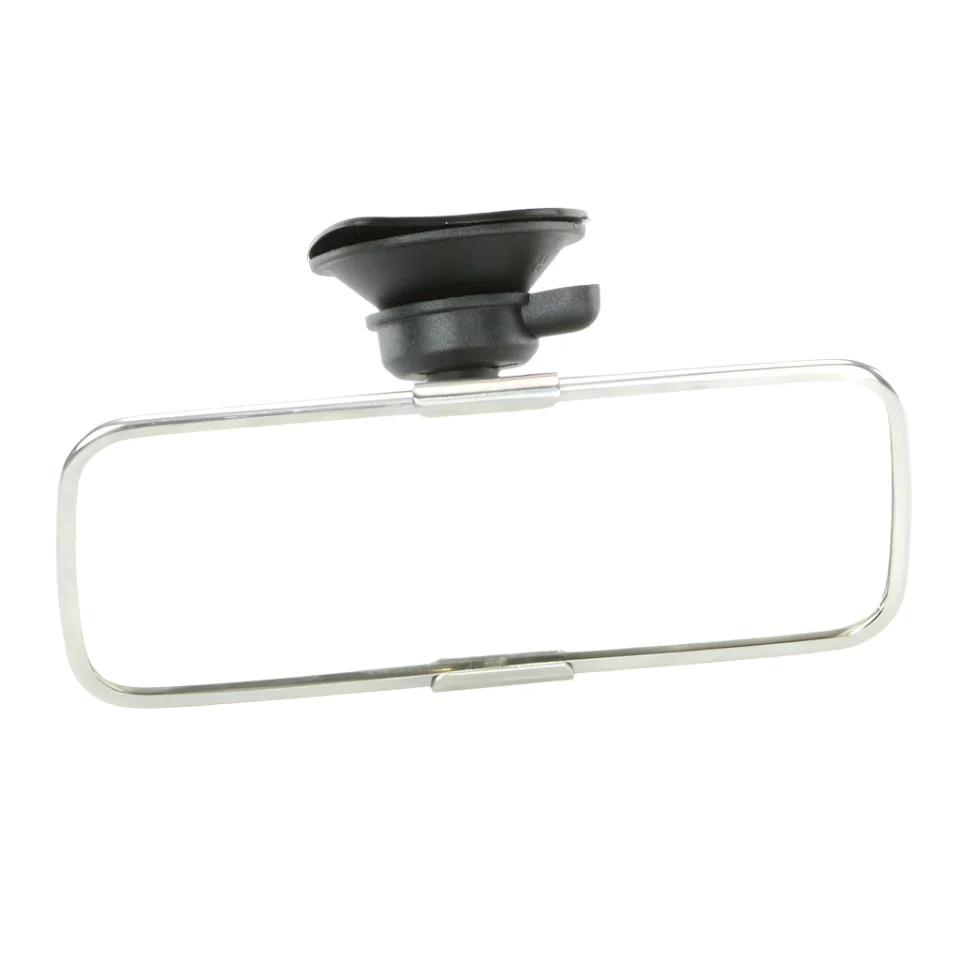Suction Mount Chrome Metal Interior Mirror 155mm