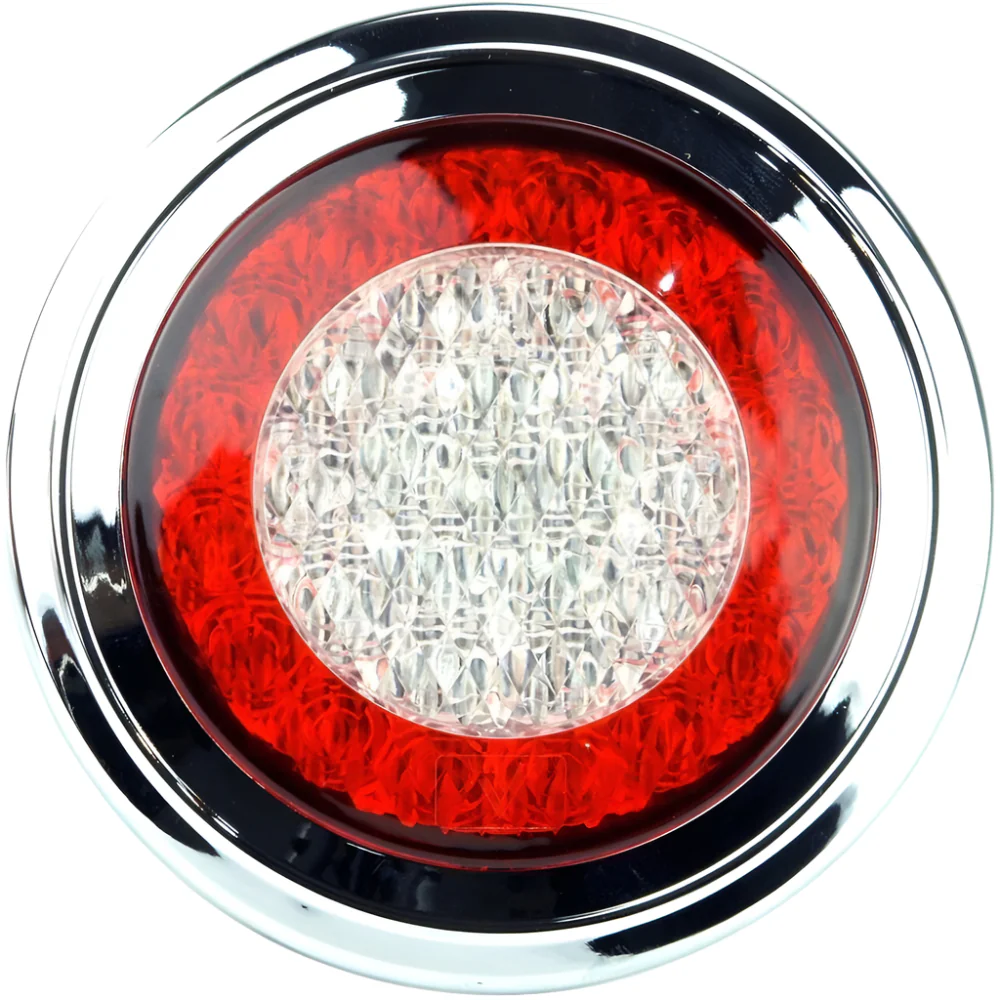 Flush Mount LED Stop Tail Indicator Rear Light with Chrome Bezel