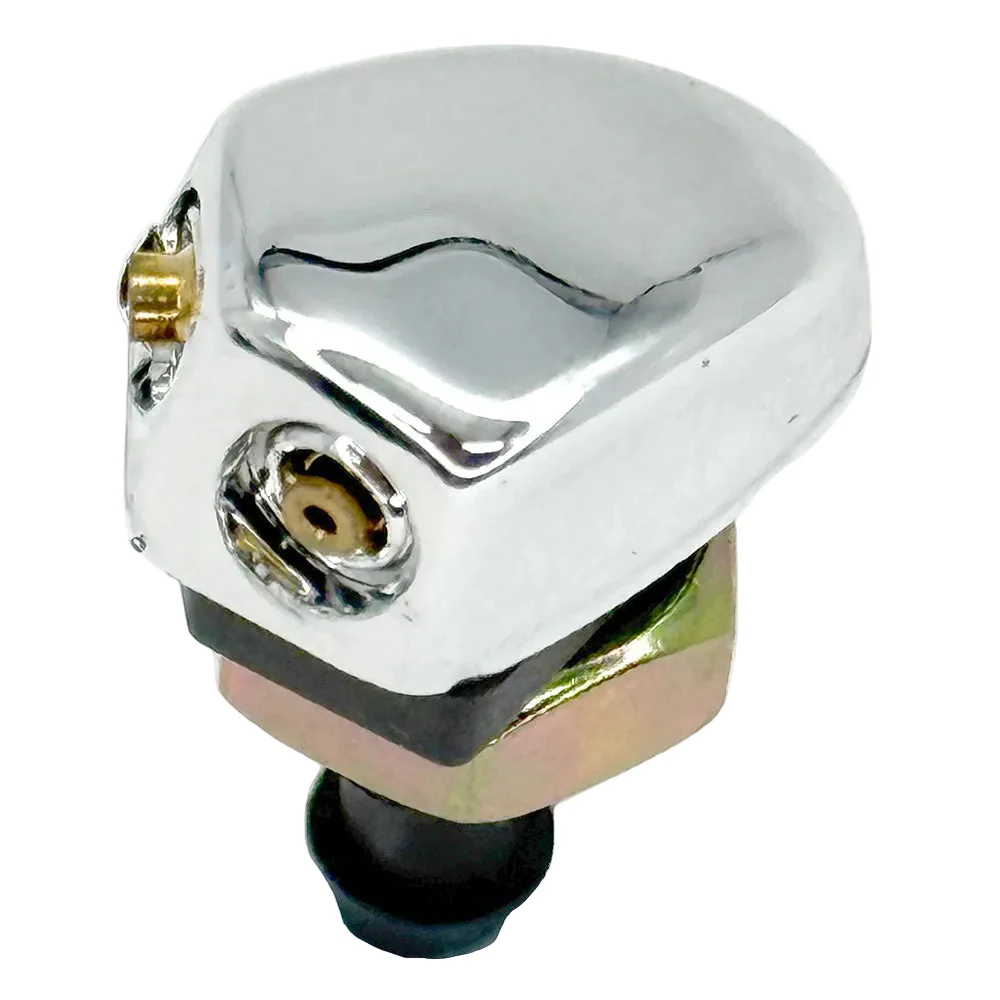 Twin Jet Triangular Chromed Plastic Windscreen Washer