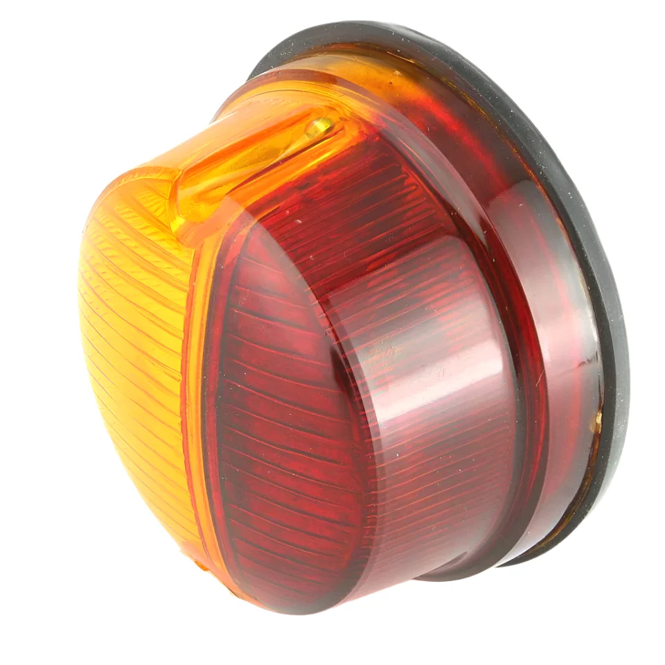 Twin Lamps (Tail/Indicator) Amber/Red 80mm Pair