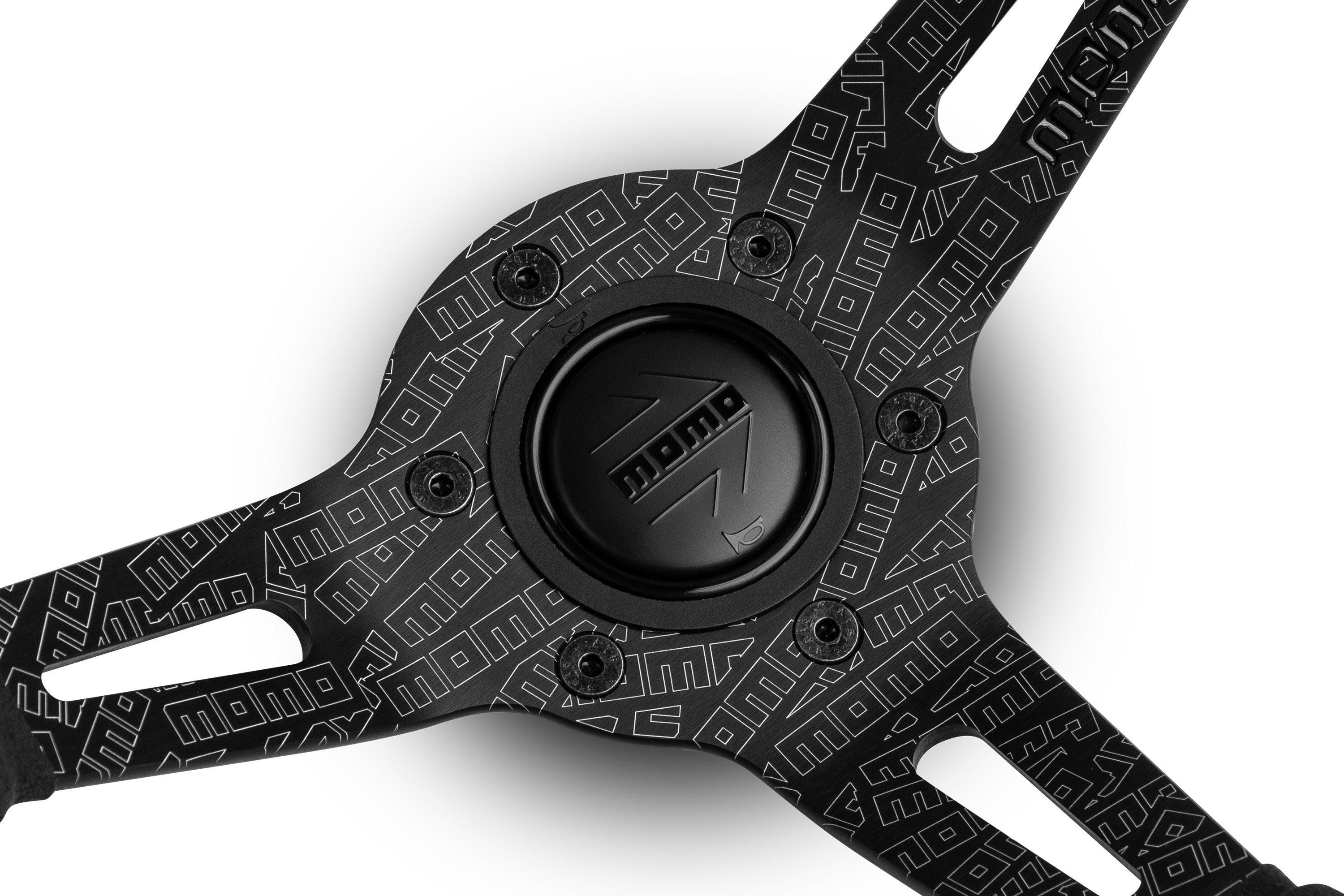 MOMO Ultra Black Edition Alcantara Steering Wheel 350mm - Image 7
