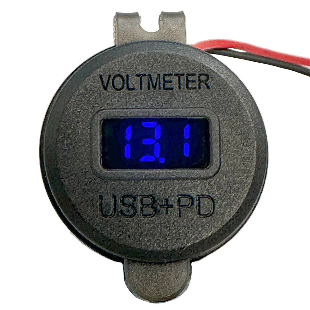 USB-C PD (Power Delivery) and USB -A Fast Charging Twin Socket with Volt meter - Image 2