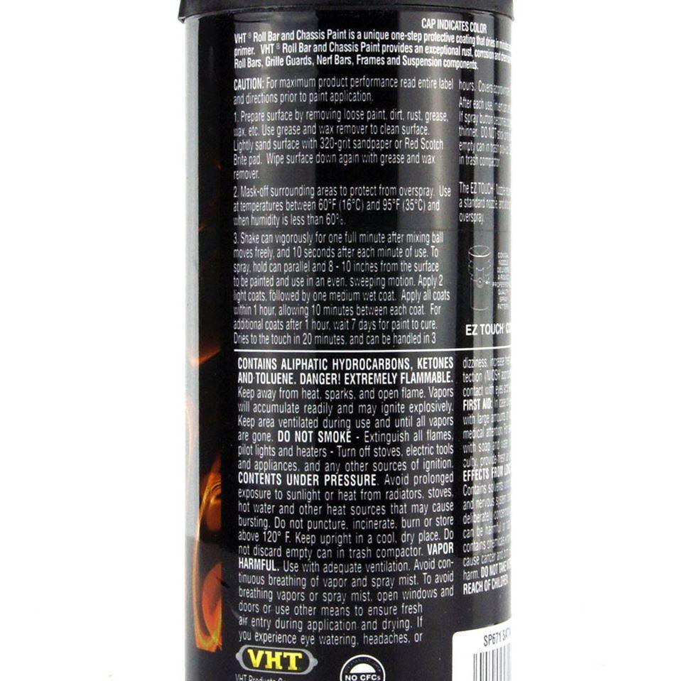 VHT Epoxy BLACK Chassis And Rollbar Paint Aerosol - Image 3