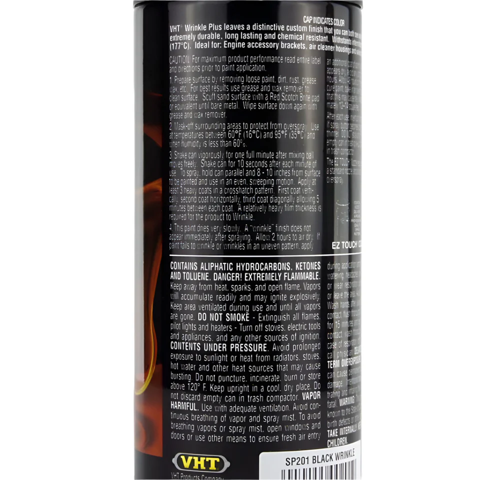 VHT Wrinkle Finish Paint Aerosol (3 COLOURS) Red / Black / Grey - Image 4