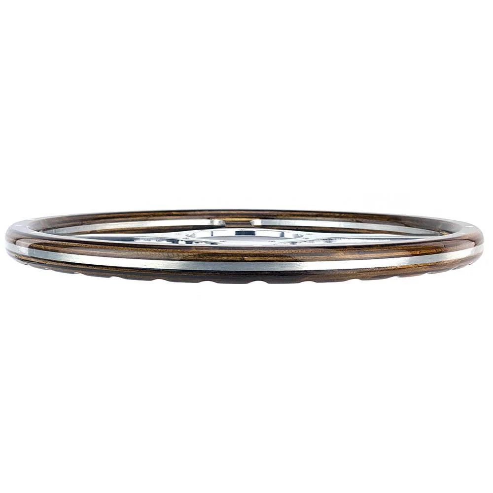 Vintage Style 15" Four Spoke Wood Rim Steering Wheel - Image 3