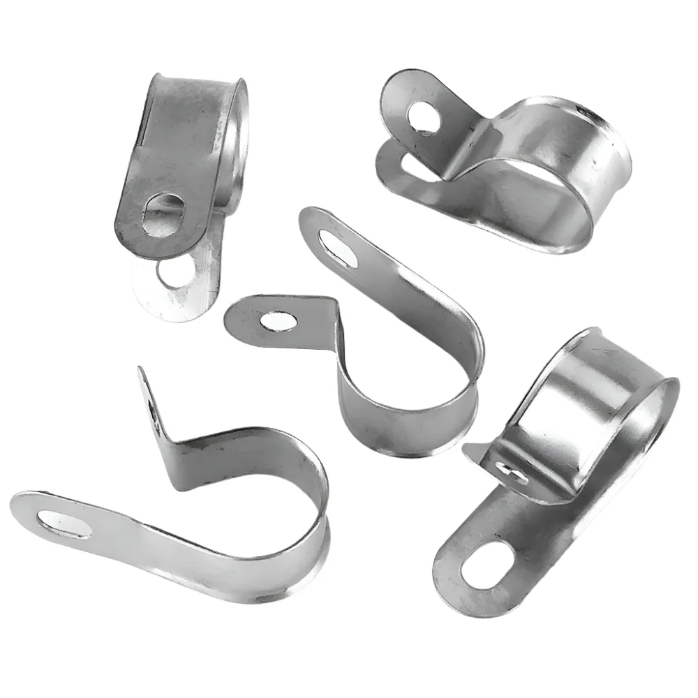 Vintage Style - Unlined Wide Stainless Steel P-Clips Pack of 5 - 8 Sizes - Image 8