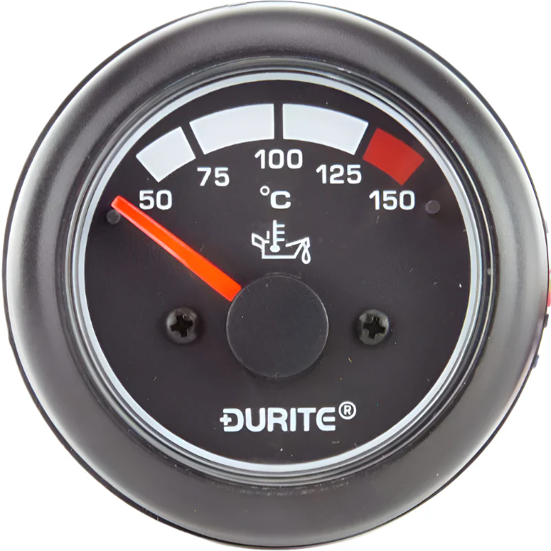 Waterproof Oil Temperature Gauge 62mm Black