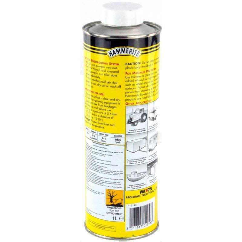 Hammerite Waxoyl Rustproofer 1 Litre Clear - Image 2