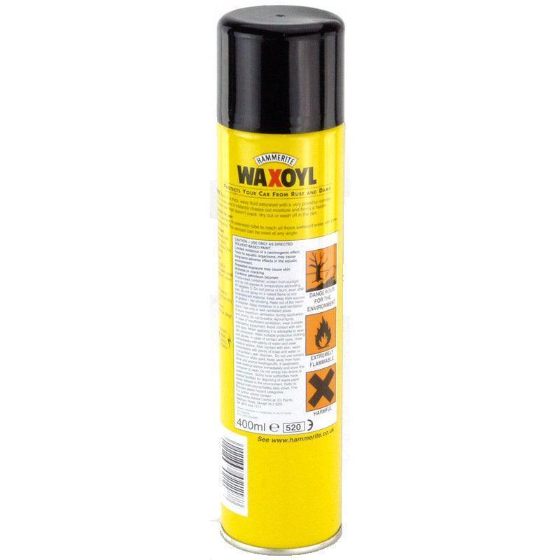 Hammerite Waxoyl Rustproofer Aerosol Black 400ml - Image 2