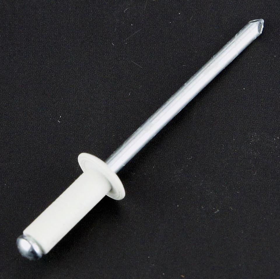 White 4mm Dome Head Rivets Pack Of 50 - Image 2