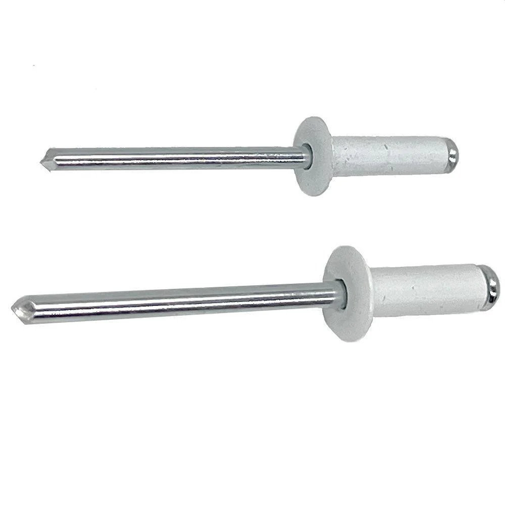 White 5mm Dome Head Rivets Pack Of 50