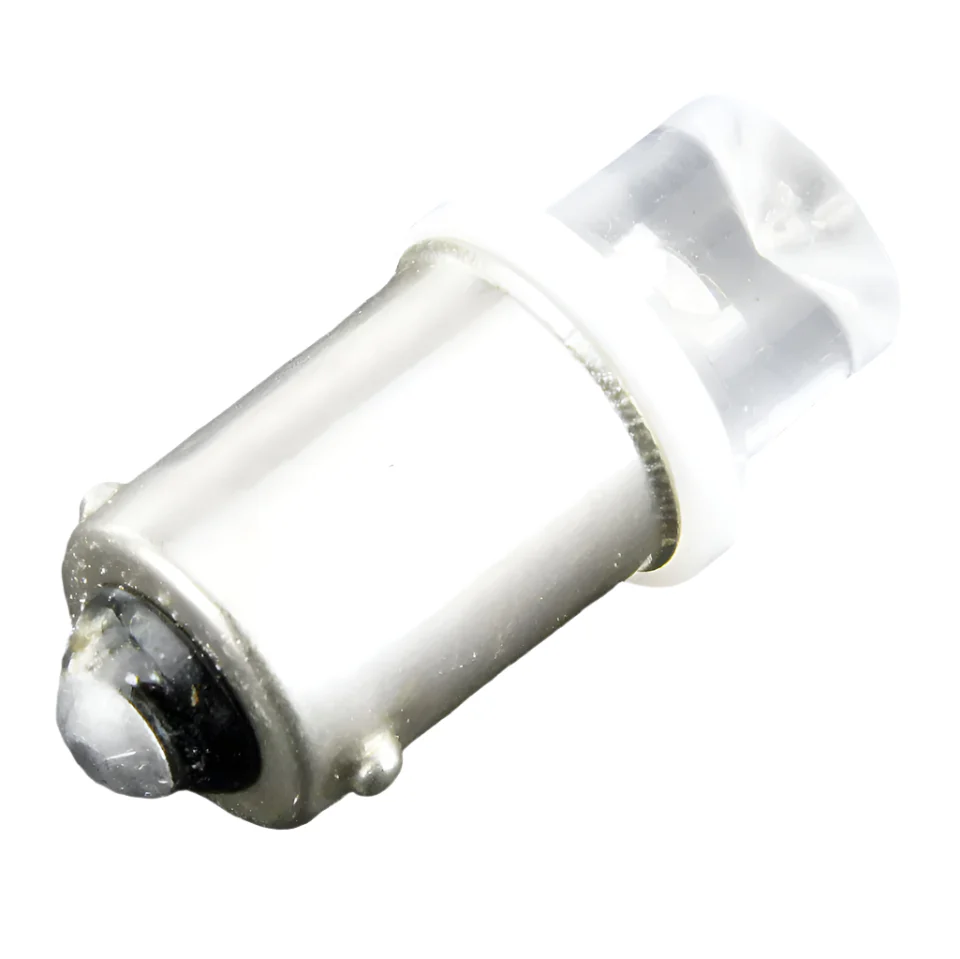 White 9mm BA9S Cap LED Bulb 12V