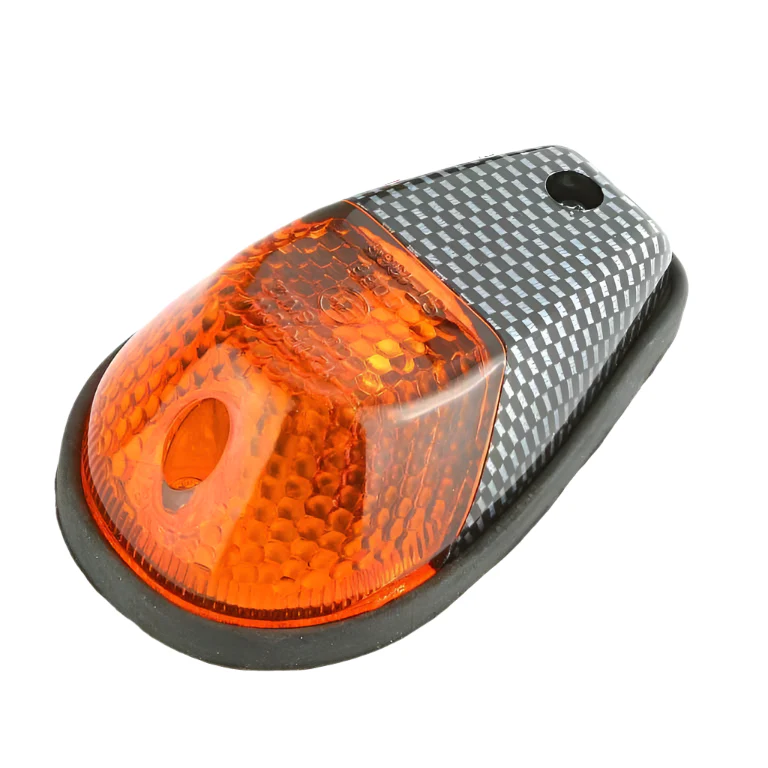 Wing Mount Indicators Carbon/Amber Lens 92mm - Image 2