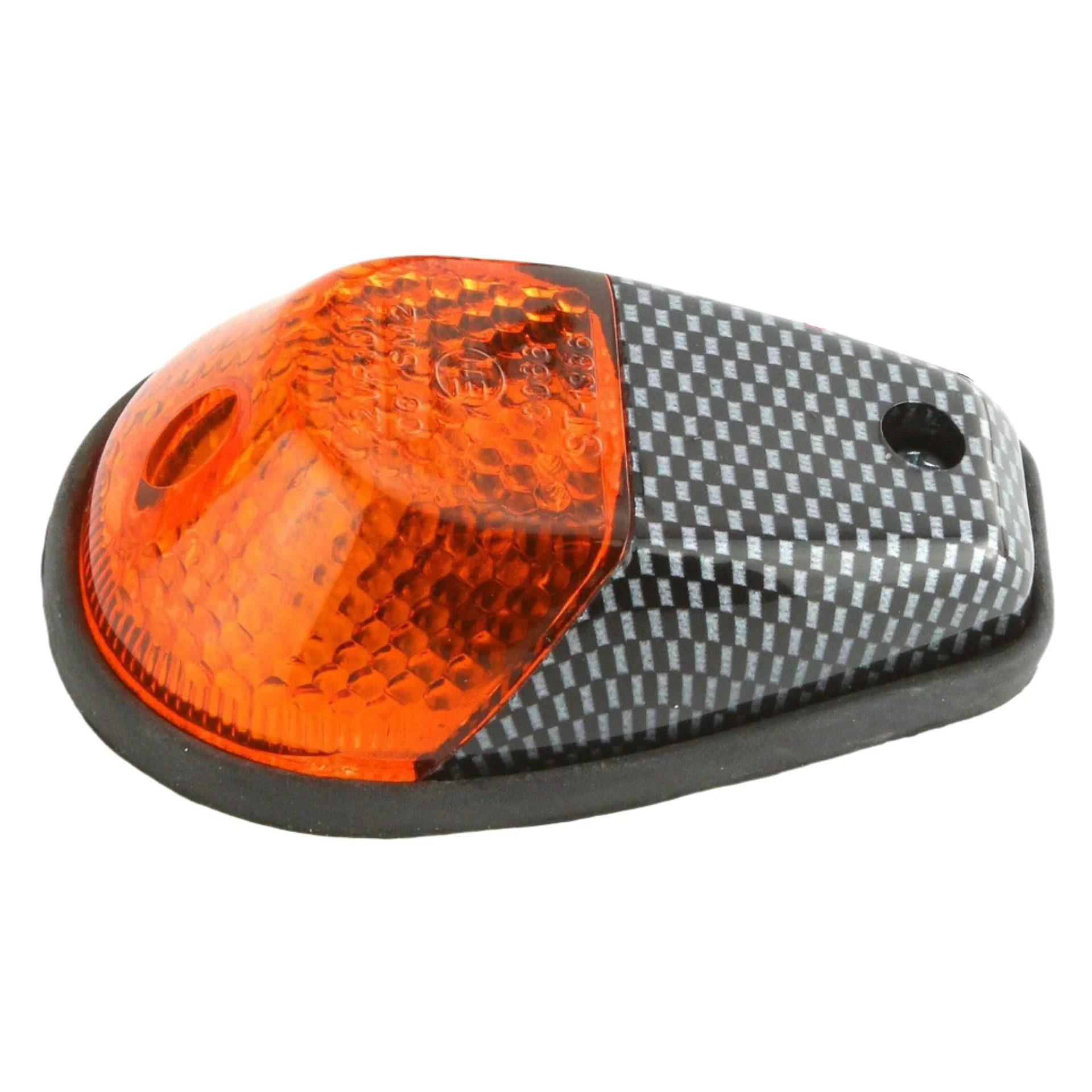 Wing Mount Indicators Carbon/Amber Lens 92mm - Image 3