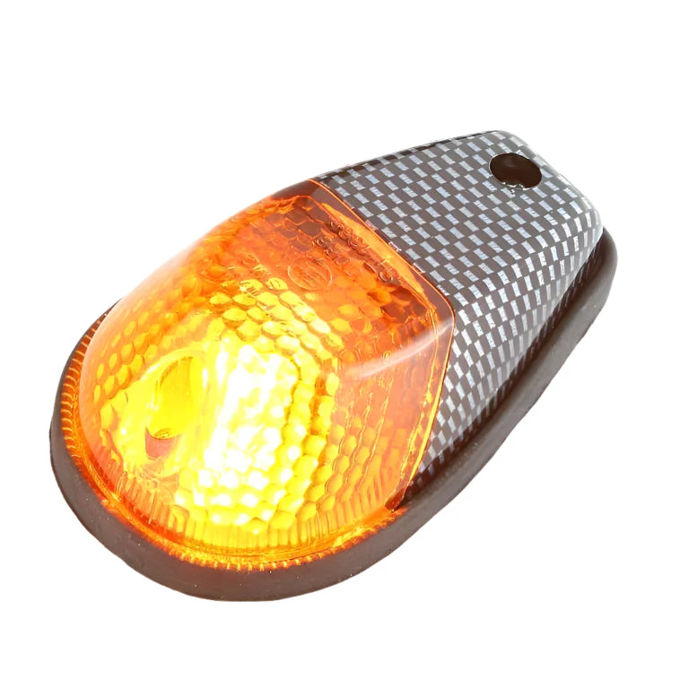Wing Mount Indicators Carbon/Amber Lens 92mm - Image 4
