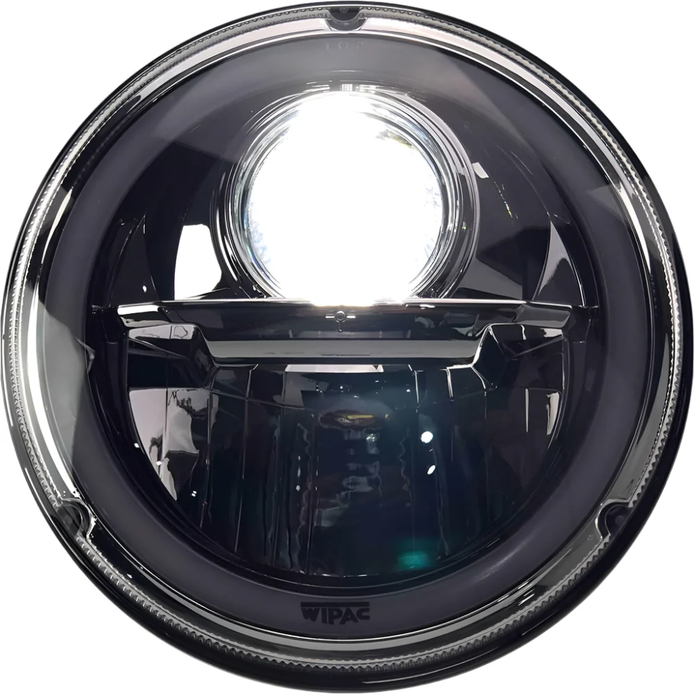 Wipac LED Projector Style 7" Replacement Headlamp With Halo Sidelight and Chrome Bezel - Image 7