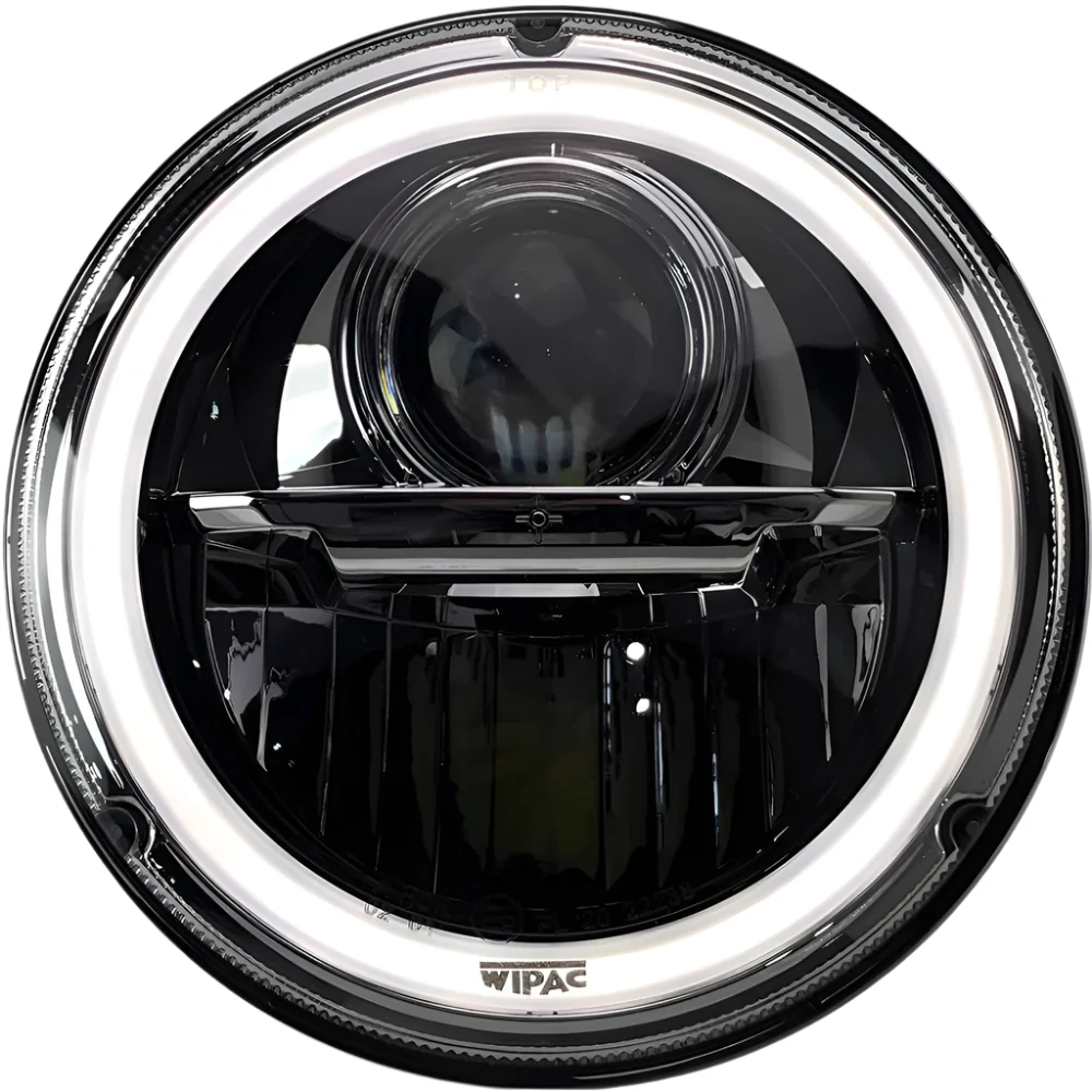 Wipac LED Projector Style 7" Replacement Headlamp With Halo Sidelight and Chrome Bezel - Image 8