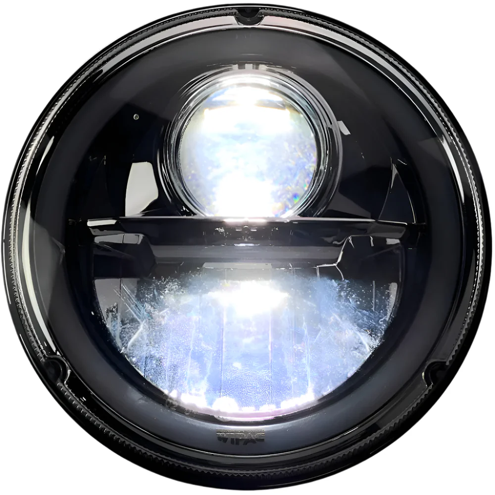 Wipac LED Projector Style 7" Replacement Headlamp With Halo Sidelight and Chrome Bezel - Image 9