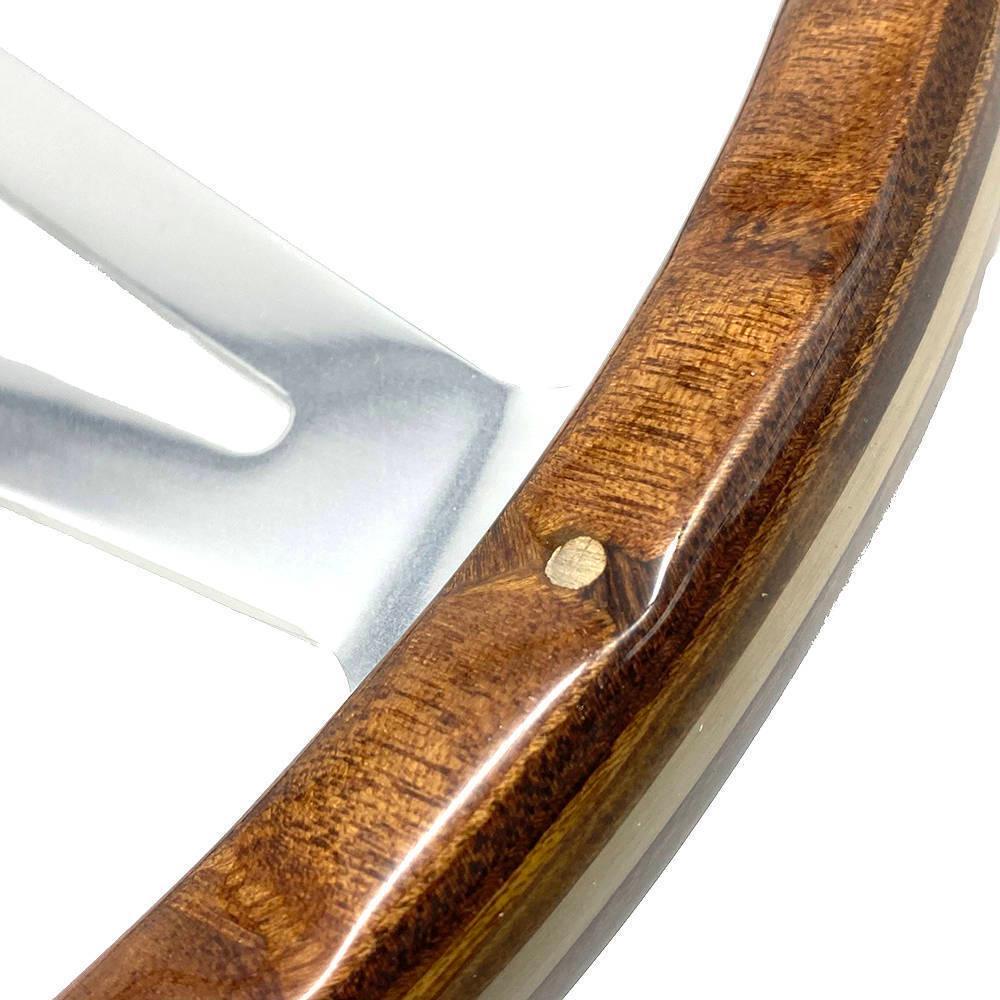 Wood Rim Steering Wheel. 101mm PCD 4 Diameters - Image 4