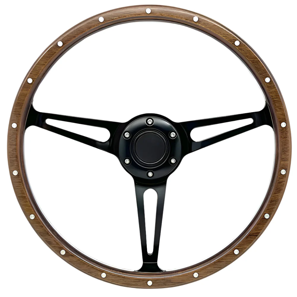 Wood Rim Steering Wheel 70mm PCD.  3 Diameters.  2 Colours - Image 5