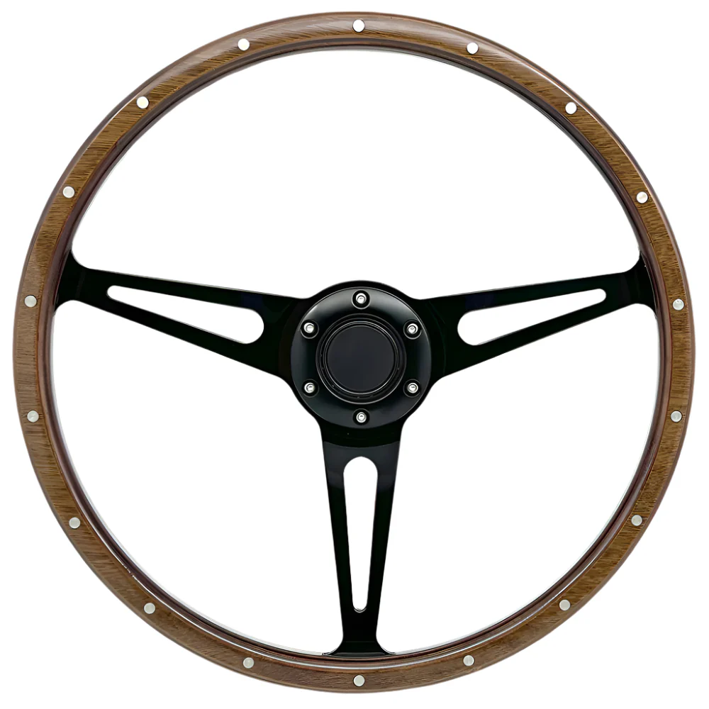Wood Rim Steering Wheel 70mm PCD.  3 Diameters.  2 Colours - Image 6