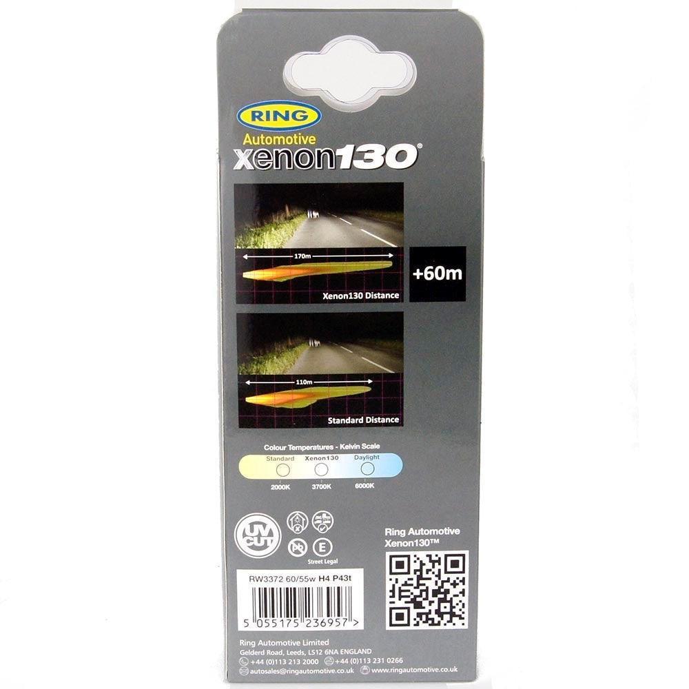 XENON Ring 130% Brighter H4 60/55W Replacement Bulbs - Image 2