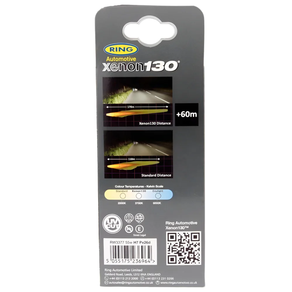 XENON Ring 130% Brighter H7 55W Bulbs - Image 3