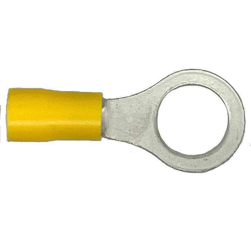 Yellow Pre Insulated Crimp Ring Terminals 10mm 50pcs - Image 3